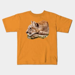 Cougar waiting to pounce Kids T-Shirt